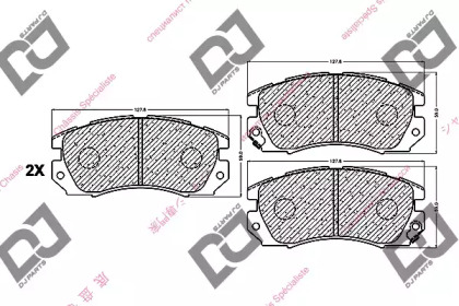 Комплект тормозных колодок DJ PARTS BP1061